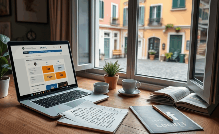 Persona che confronta offerte di prestito online su un computer