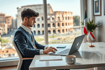 Immagine che rappresenta una richiesta di prestito effettuata digitalmente con firma elettronica.