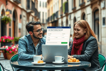 Persona felice riceve prestito veloce online