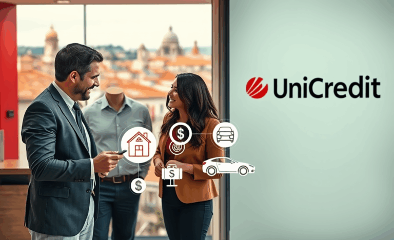 Immagine di una persona che gestisce un prestito personale online tramite UniCredit.