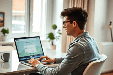 Persona che richiede un prestito presso Credem tramite il sito web