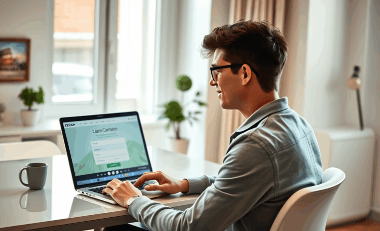 Persona che richiede un prestito presso Credem tramite il sito web