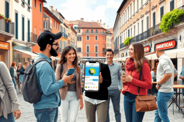 Persona che utilizza la piattaforma Smartika per ottenere un prestito