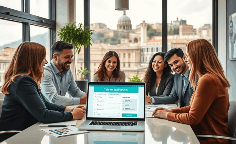 Una persona felice riceve un prestito rapido da Crediteurope con un processo di analisi semplificato.