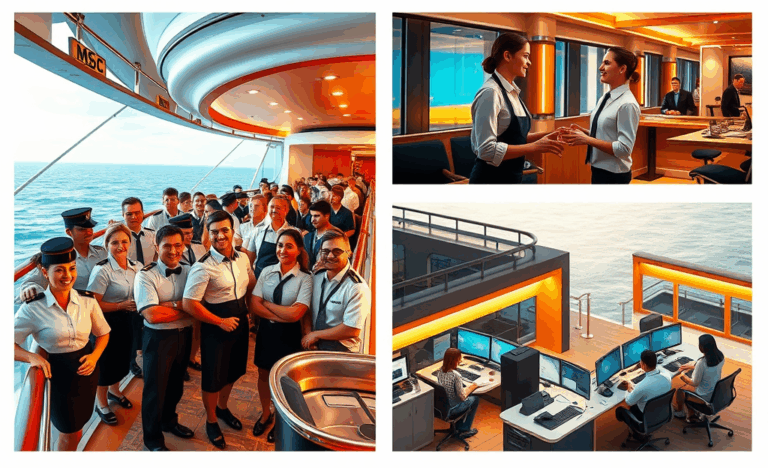 Opportunità di lavoro a bordo e a terra nella MSC Crociere.