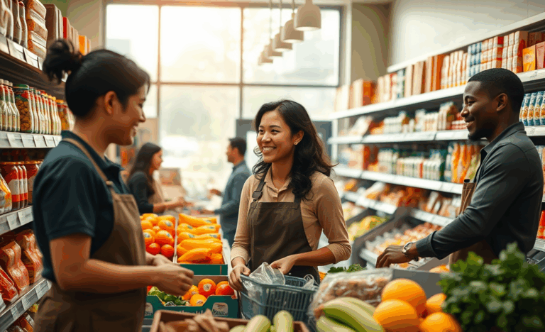 Immagine che evidenzia i benefici e la stabilità lavorativa al supermercato Coop.