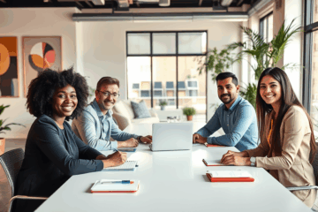 Immagine che rappresenta dinamiche di gruppo e test selettivi in un contesto di collaborazione.